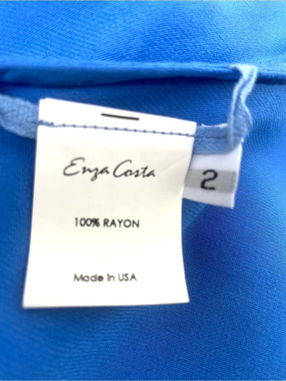 Enza Costa Blue Maxi Slip Dress Silky NWOT Vanity/Designer Size 2, US 6 - Picture 9 of 13